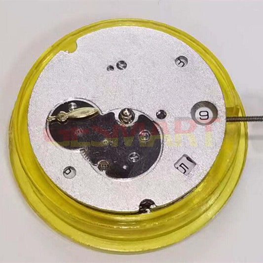 Asian Mingzhu 2813 automatic watch movement with single calendar and small second at 9 o'clock position.