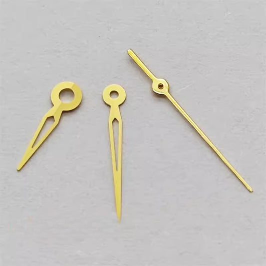 Aiguilles de montre creuses dorées 10 x 9 x 6 mm sans luminescence pour mouvement NH05 NH06