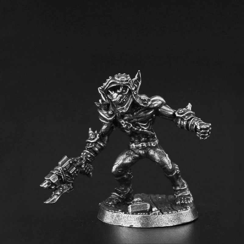 Goblin Rifleman Copper Miniature Figurine White Bronze Fantasy Wargame 130-9