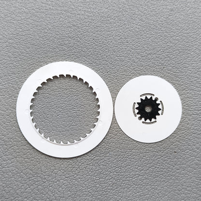 Green Lume White Date Disk Wheel Week Wheel for Seiko NH36 Movement Date@3.8