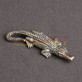 Solid Copper Crocodile Trinket Hand Carved Bronze Model Figurines