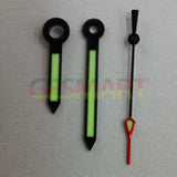 12.5X12.5X8.5mm Black Trim Green Luminous Watch Hands for NH35 NH36 Movement