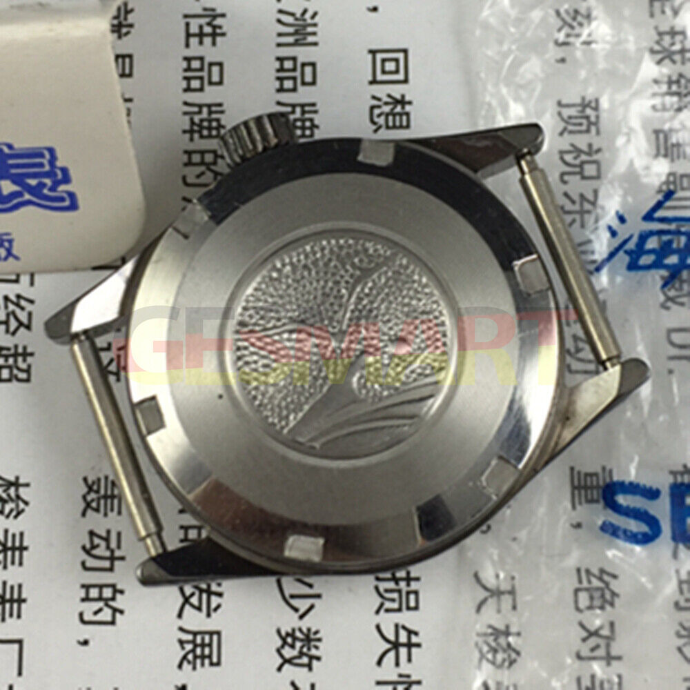 Tianjin Seagull 27mm ladies watch, golden case, black dial, manual mechanical movement, elegant design.