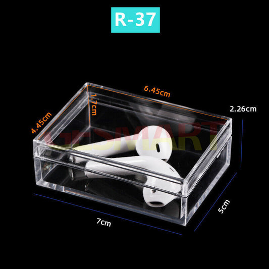 10 stücke 70X50mm Rechteck Transparent PS Toolbox Container Lagerung Fall Deckel &amp; Basis