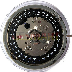 Genuine NH34 Automatic Mechanical GMT Movement Arabic Black Date Hacking Seconds