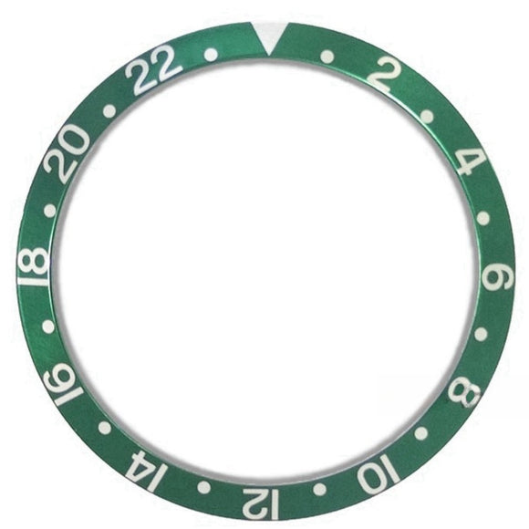 36.5/30.8mm Vintage Aluminum Grass Green 2-22 SUB Watch Bezel Slope