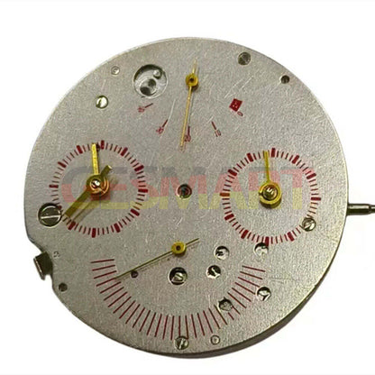 Tianjin Seagull ST25 automatic mechanical movement close-up showing intricate watch components.