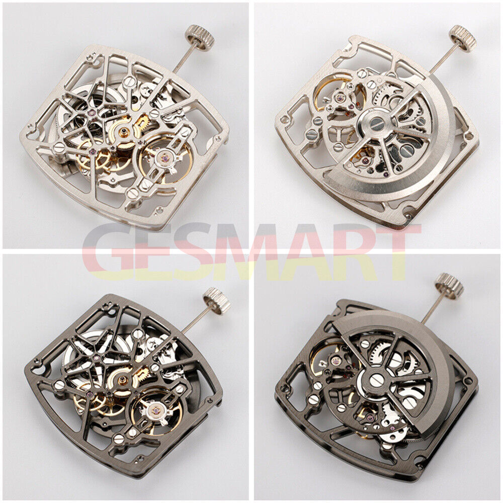 Asian HZ1C02A barrel-shaped automatic watch featuring silver, gold, and black accents for stylish wear