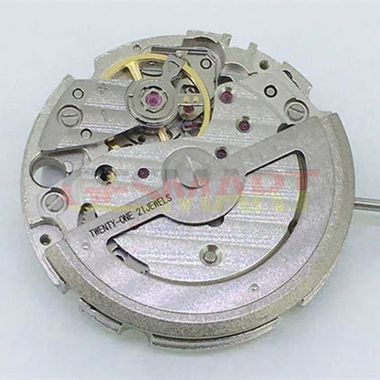 Miyota Citizen 82S7 silver plated automatic mechanical watch movement, precise Japanese craftsmanship