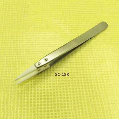 Zirconium ceramic tweezer, acid and alkali resistant, high-temp, anti-static for precise watch accessory handling