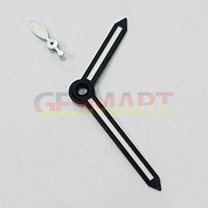 14mm green lume watch hands with black trim, compatible with ST3600/ST3620 ETA6497/6498 movements.