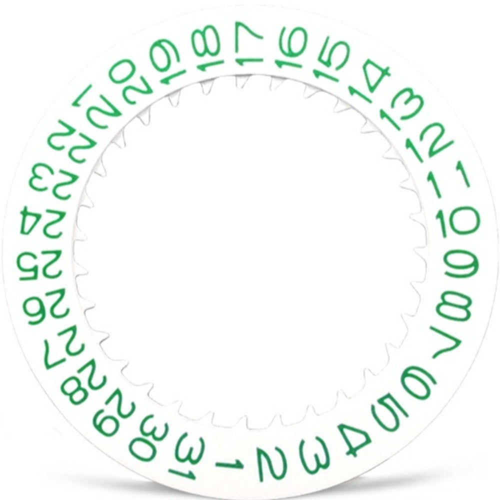 Green Font White Date Disk Wheel Date Wheel for NH35 NH36 Movement Date At 3