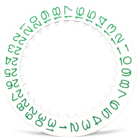 Green Font White Date Disk Wheel Date Wheel for NH35 NH36 Movement Date At 3
