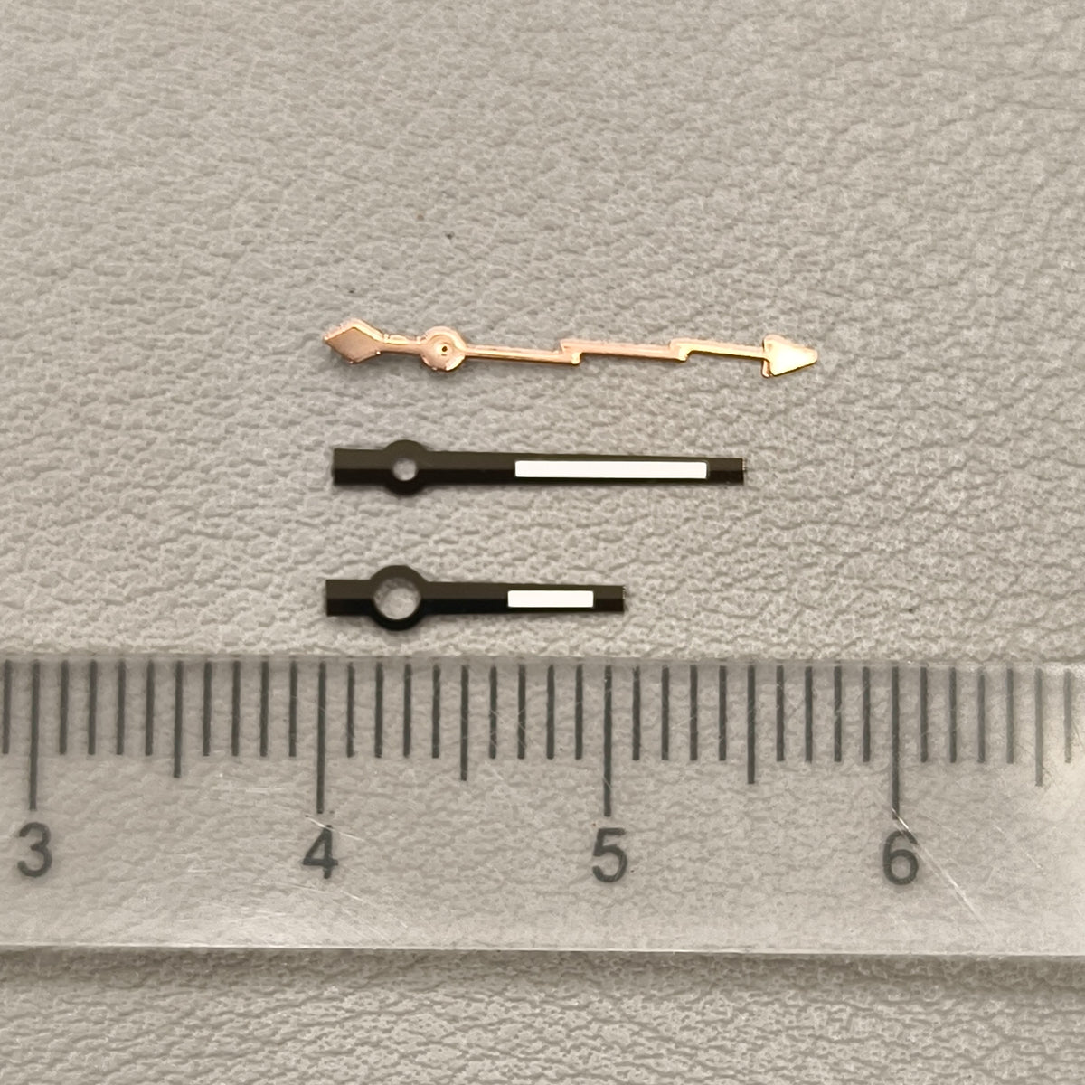 Rose Golden Lightning Second Hand Black Trim Watch Hands for NH35 NH36 7S26 7S36
