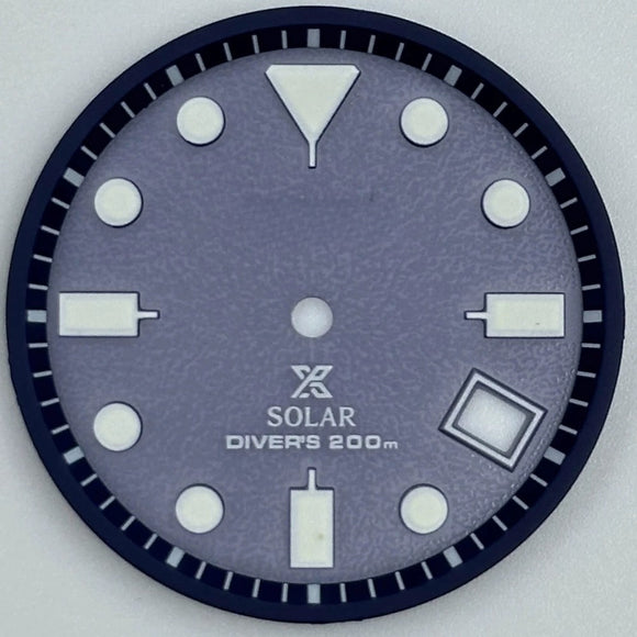 Blue 29.8mm Diving Modified Datejust Green Luminous Watch Dial for VS42A Movement