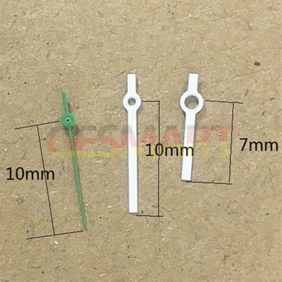 10mm Green Second Hand Watch Hands for Miyota 7T35 Quartz Movement