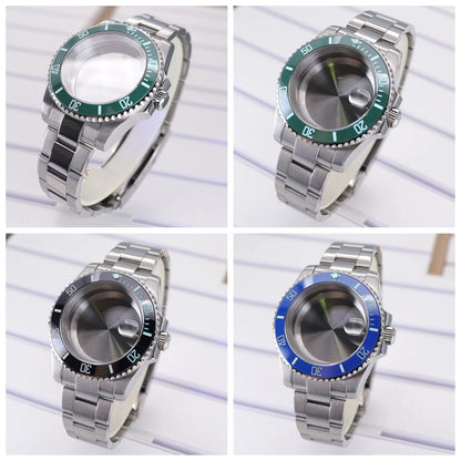 40mm Diver Watch Case Sapphire For NH34/35/36 4R36 8215 Eta 2824 C3 Bezel SUB