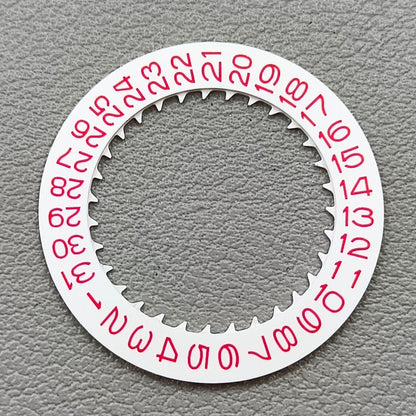 White Background Red Character Disk Date Wheel for NH35 NH36 Movement Date@3