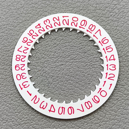 White Background Red Character Disk Date Wheel for NH35 NH36 Movement Date@3