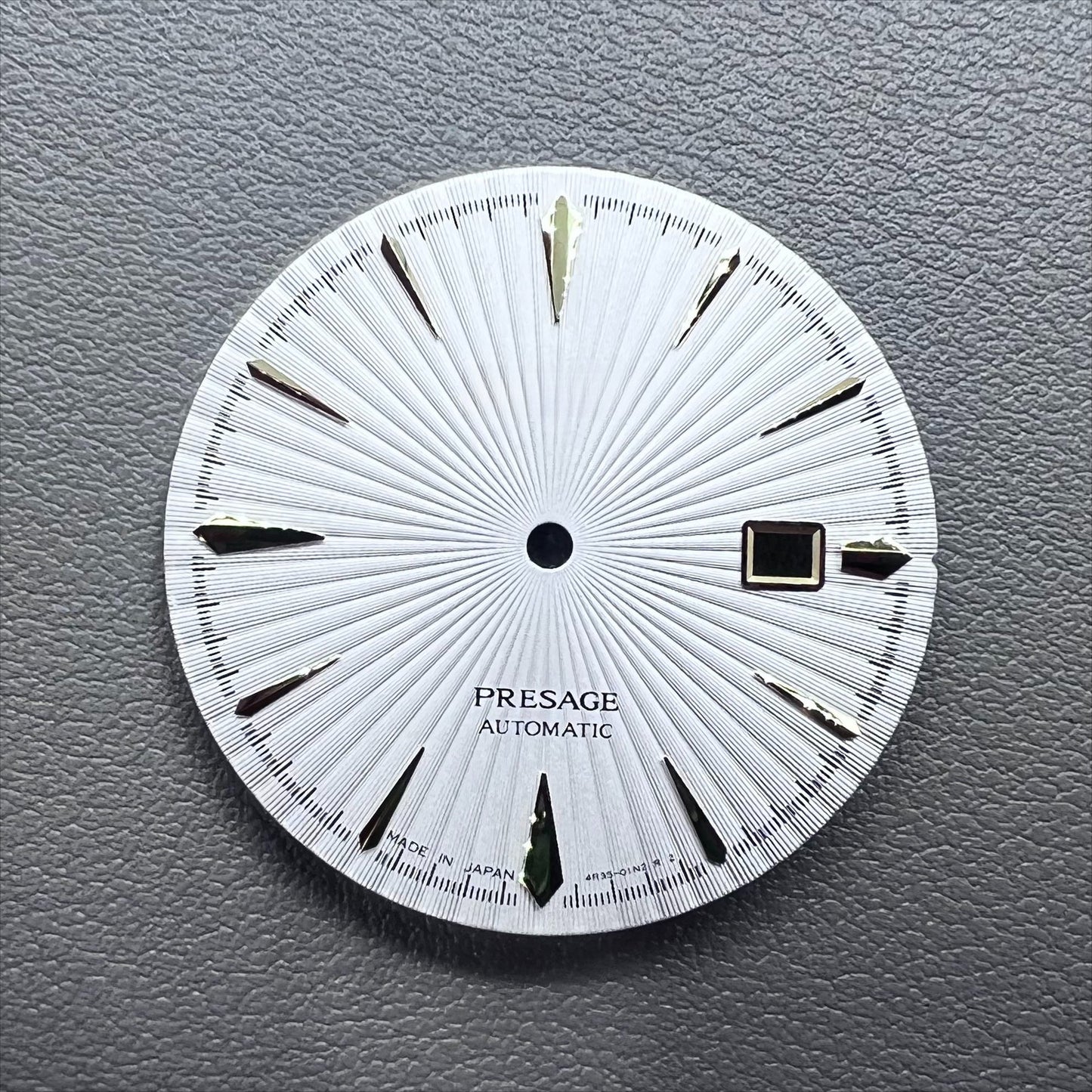 35mm No Lume Golden Nail+White Cocktail Modified Watch Dial for NH35 Movement