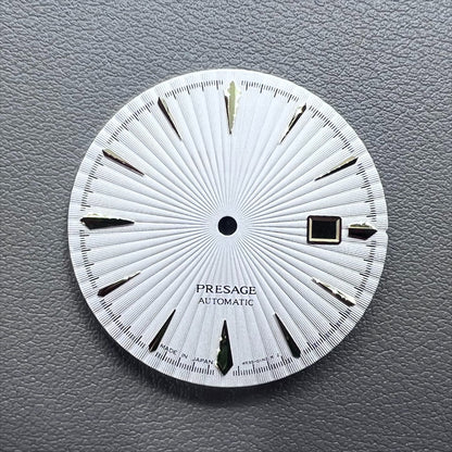 35mm No Lume Golden Nail+White Cocktail Modified Watch Dial for NH35 Movement