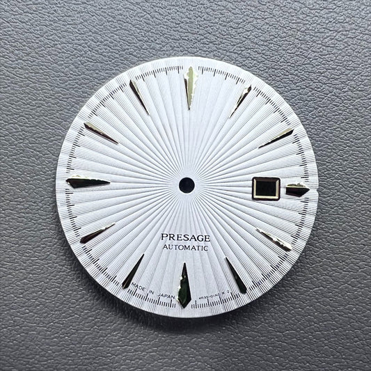 35mm No Lume Golden Nail+White Cocktail Modified Watch Dial for NH35 Movement