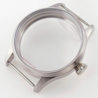 Brushed 42mm Sapphire Glass 316L PVD Watch Case fit Seagull ST3600 6497 6498