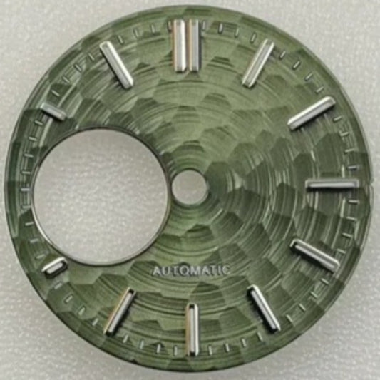 28.5mm Green Hollow Green Luminous Watch Dial Fit for NH34 NH38 Movement