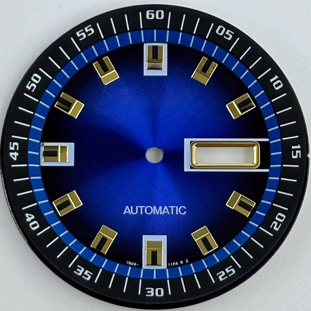 Gradual Blue 37.5mm Modified Datejust Golden Nail Watch Dial for NH36 Movement