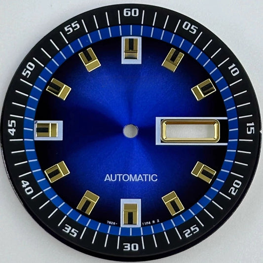 Gradual Blue 37.5mm Modified Datejust Golden Nail Watch Dial for NH36 Movement
