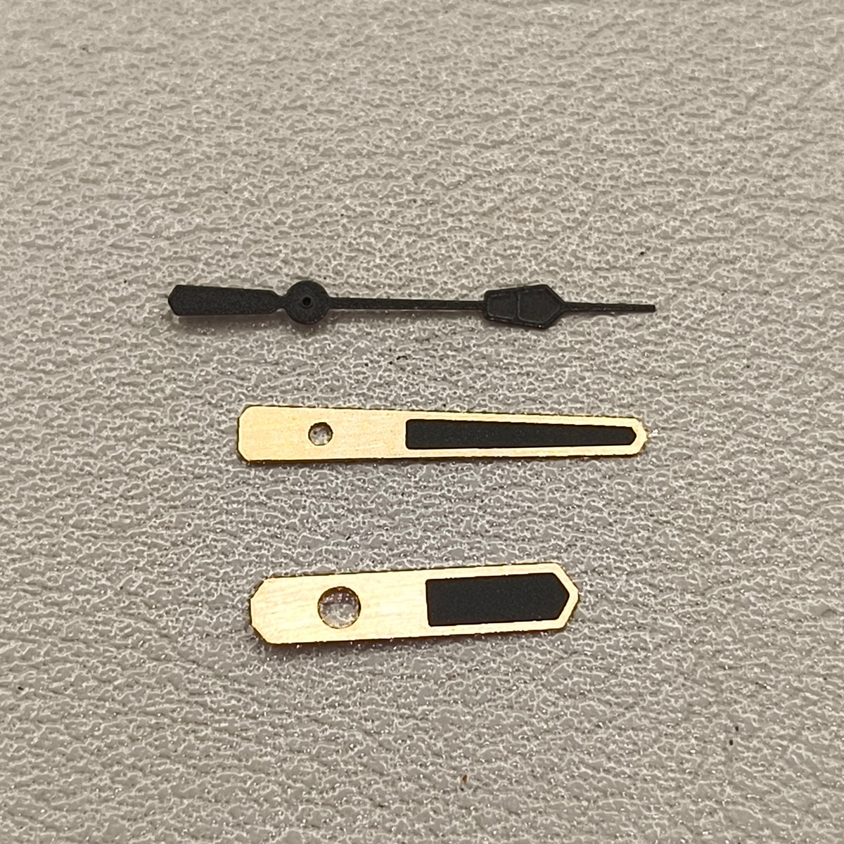 No Lume Black Painted Golden Trim Watch Hands for NH35 NH36 NH70 NH72