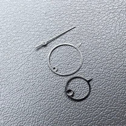 Set of 11mm irregular round pointed watch hands for Miyota 2035, stylish accessory for watch repair and customization.
