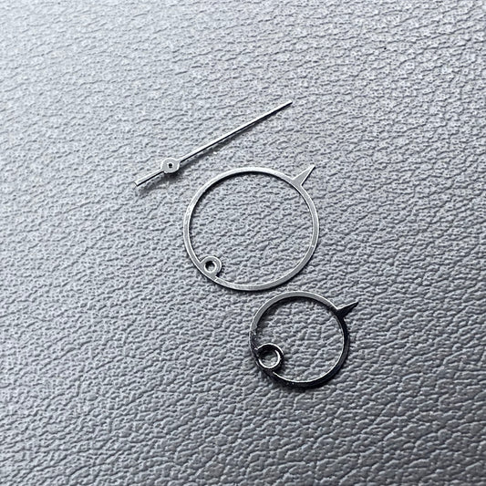 Set of 11mm irregular round pointed watch hands for Miyota 2035, stylish accessory for watch repair and customization.