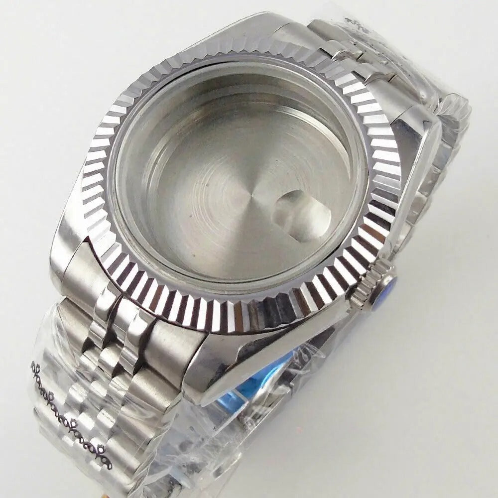 36mm 39mm Flat Sapphire Glass Watch Case Fit Datejust NH35 NH36 ETA 2824 PT5000
