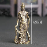 Solid Copper Thailand Guanyin Buddha Vintage Hand Carved Bronze Model Figurines