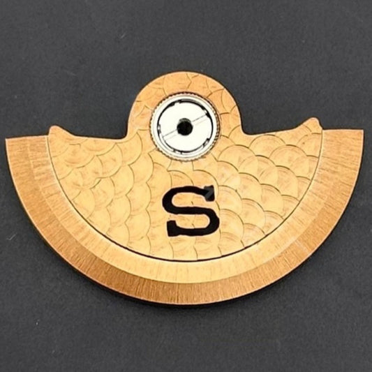 Modified S Carved Golden Fish Scale Rotor Oscillating Weight for NH35 NH36 Movement