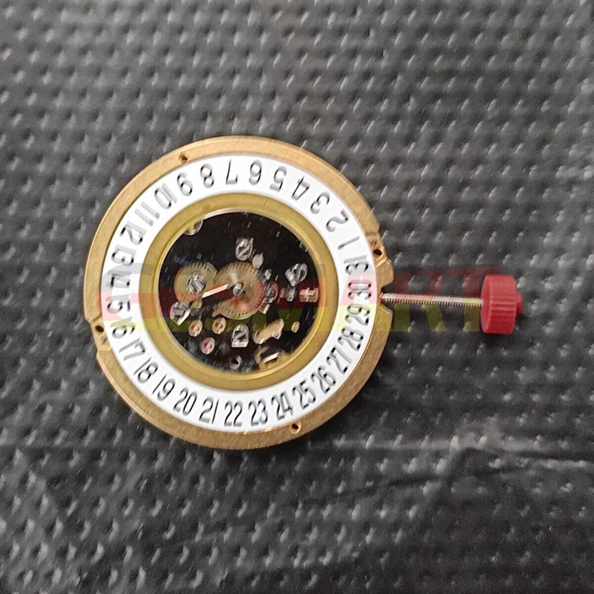 Ronda 1016 Swiss quartz watch movement with date display at 6 o'clock for precise timekeeping