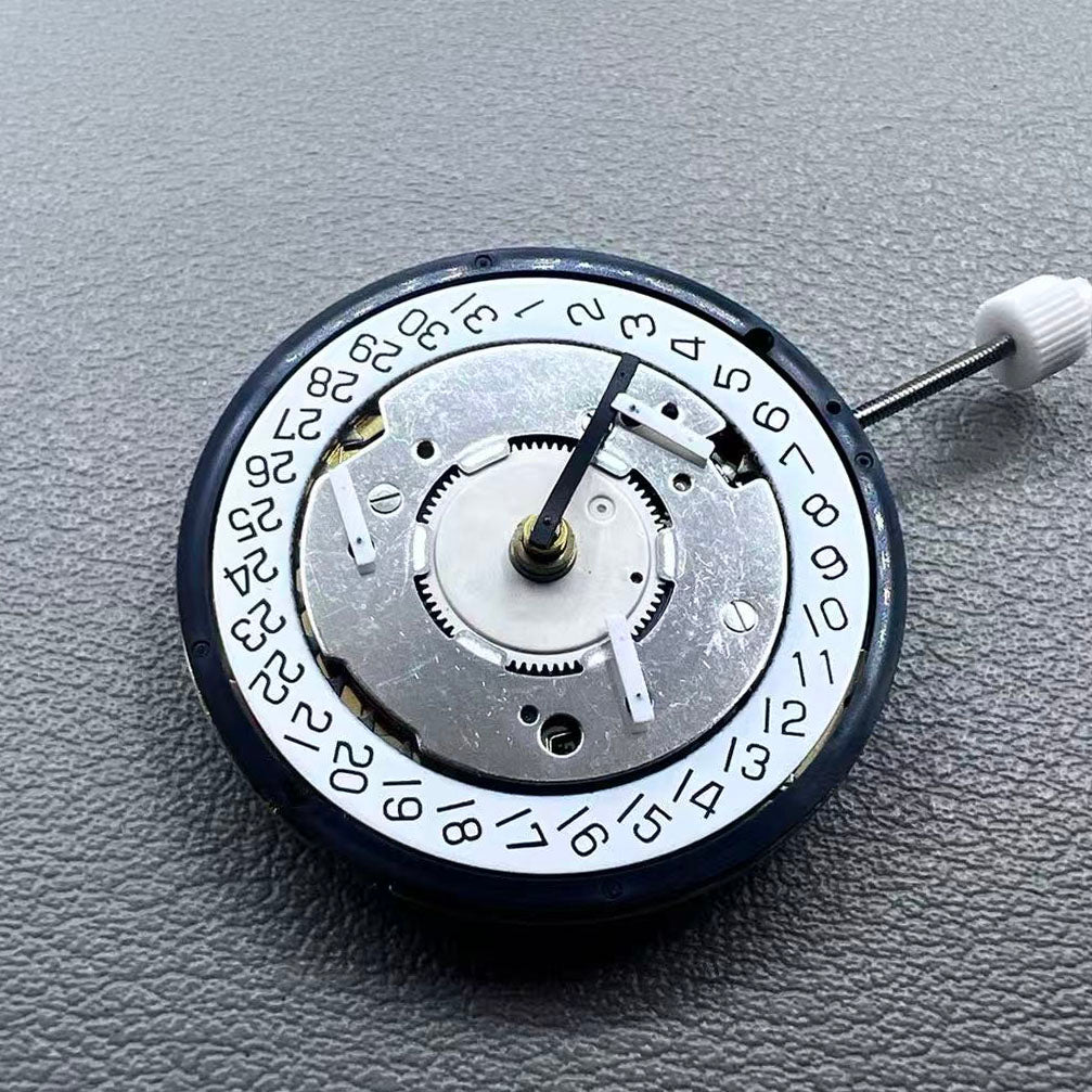 Swiss ISA 8174 quartz movement with 6 hands, golden plated for watch accessories.