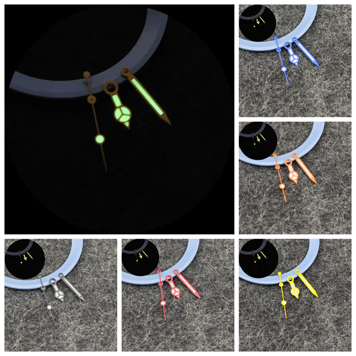Colored Watch Hands for NH35 NH36 Movement Green Luminous Pointers Watch