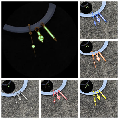 Colored Watch Hands for NH35 NH36 Movement Green Luminous Pointers Watch