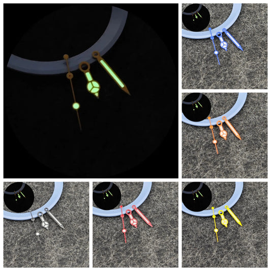 Colored Watch Hands for NH35 NH36 Movement Green Luminous Pointers Watch
