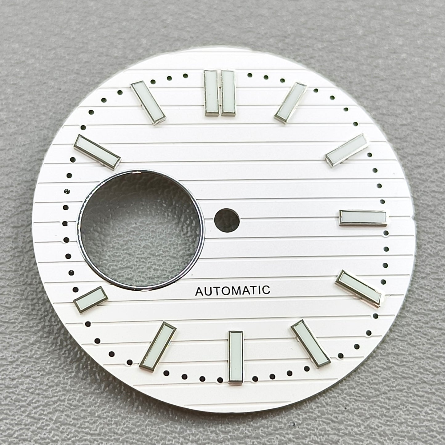 30.2mm White Watch Dial Green Luminous Suitable for NH38 Movement #JC06
