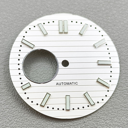 30.2mm White Watch Dial Green Luminous Suitable for NH38 Movement #JC06