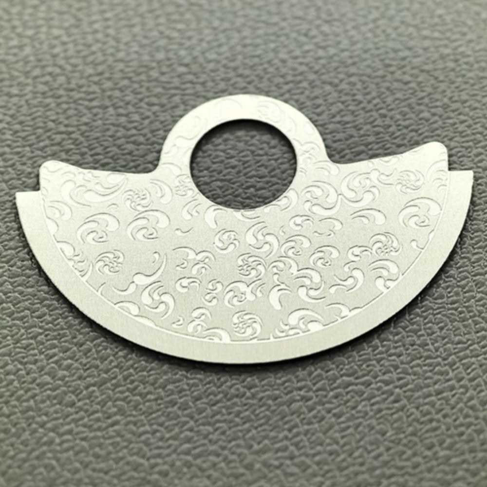 Rotor oscillant à motif de bon augure chinois vintage argenté, adapté au NH35