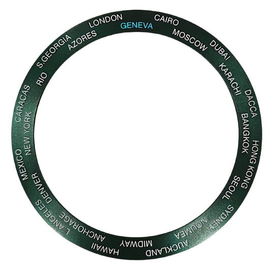 38/30,7 mm Aluminium-Uhrenlünette mit schrägem dunkelgrünem Hintergrund für SKX007-Uhrenteil