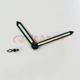 17.5mm Green Lume Black Trim Watch Hands for ST3600/ST3620 ETA6497/6498 Movement