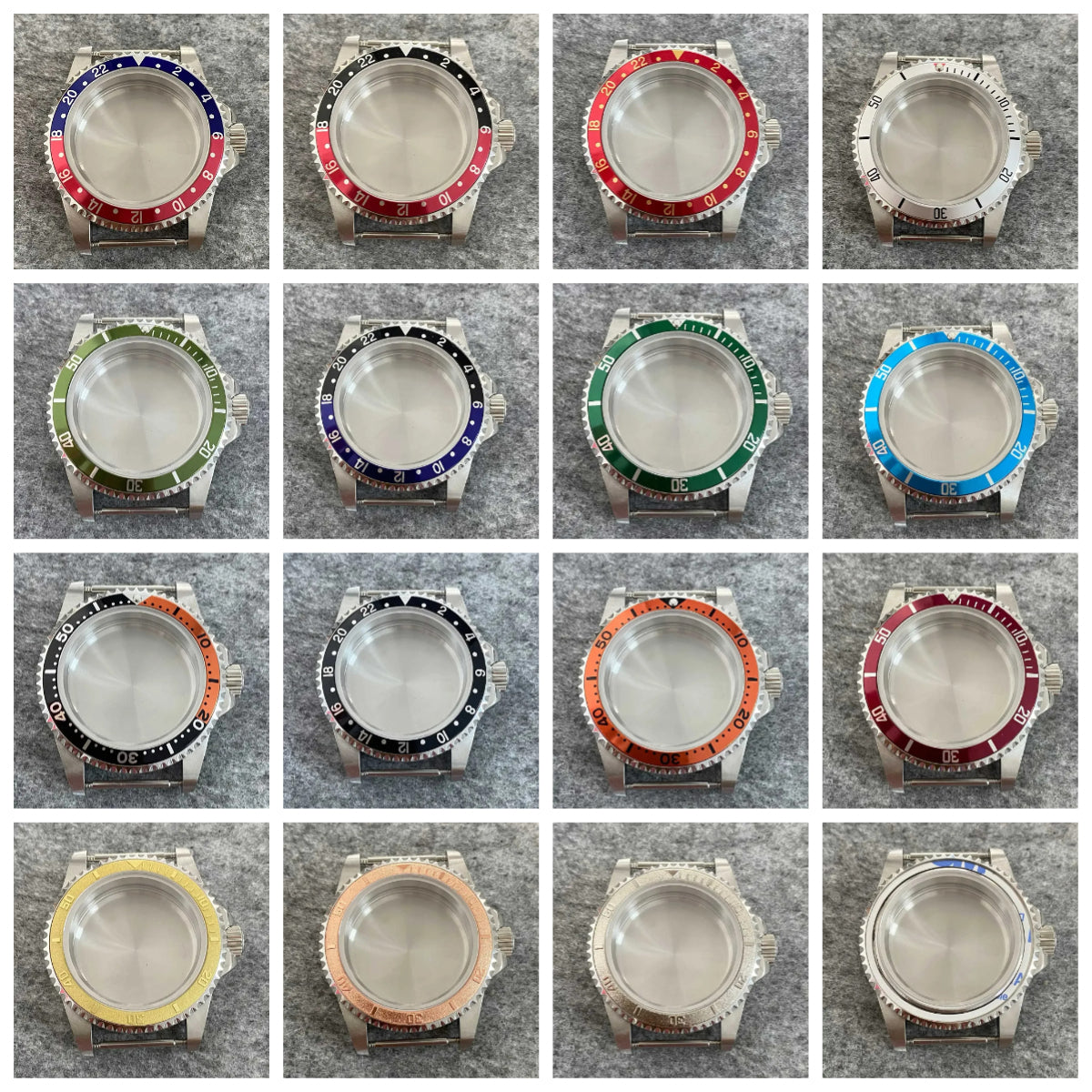 39.5mm Steel Watch Case Retro Flat Mirror Case Sapphire Crystal Fit NH35 NH36