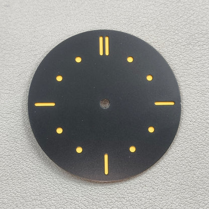 39mm Green Luminous Black Dot Watch Dial Suitable for Movement ETA 6497/6498