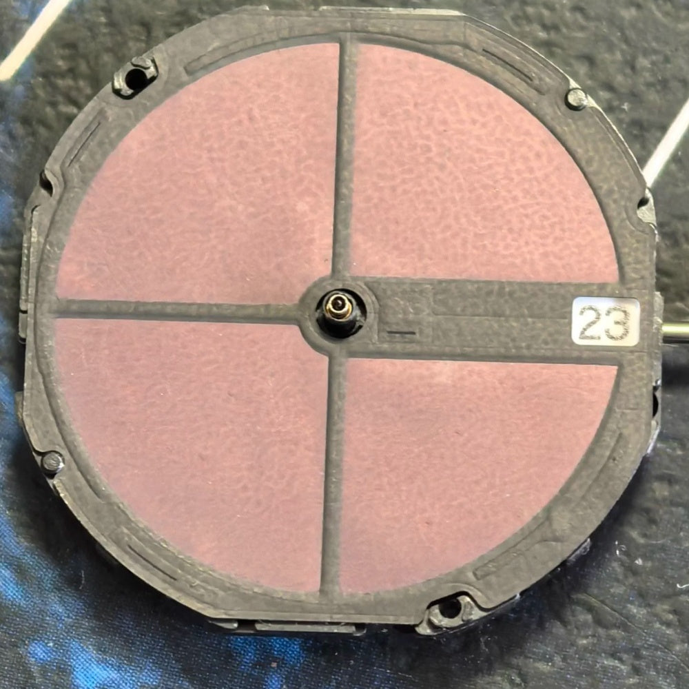 Citizen E110 Eco-Drive solar watch movement with date display at 3 o'clock for precise timekeeping