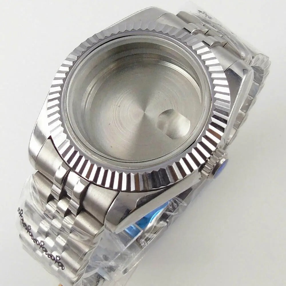 36mm 39mm Flat Sapphire Glass Watch Case Fit Datejust NH35 NH36 ETA 2824 PT5000